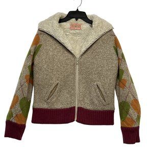 Oxygen Required Jacket Women Sz Large Lambswool Crop Sweater with Sweater Trim S